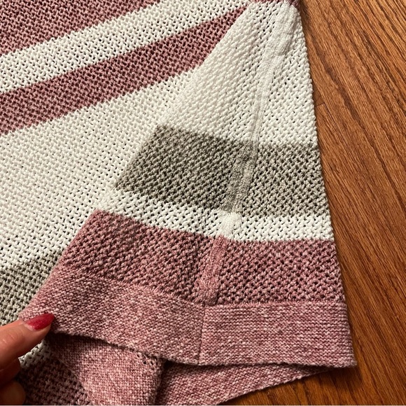 Kinross S/S Mesh Bloom Multi Stripe Cotton Pullover size L - Picture 7 of 13